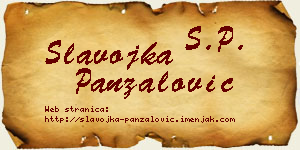 Slavojka Panzalović vizit kartica